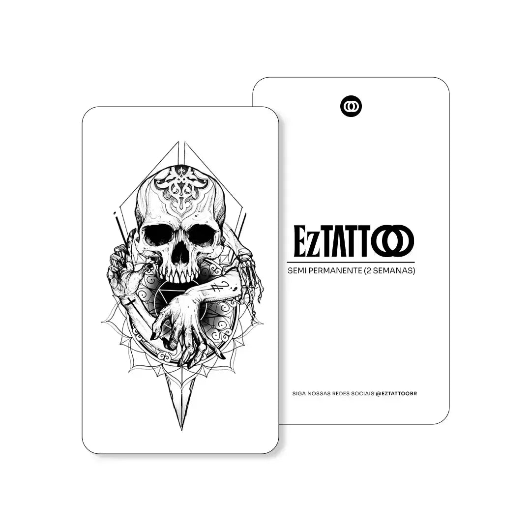 Caveira das Trevas Tatuagem Temporária (Promocional)