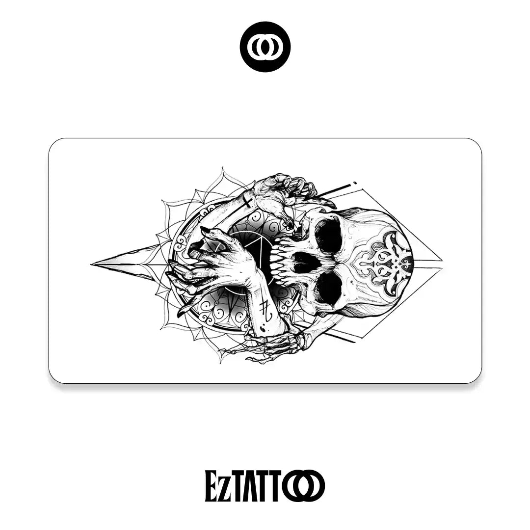 Caveira das Trevas Tatuagem Temporária (Promocional)