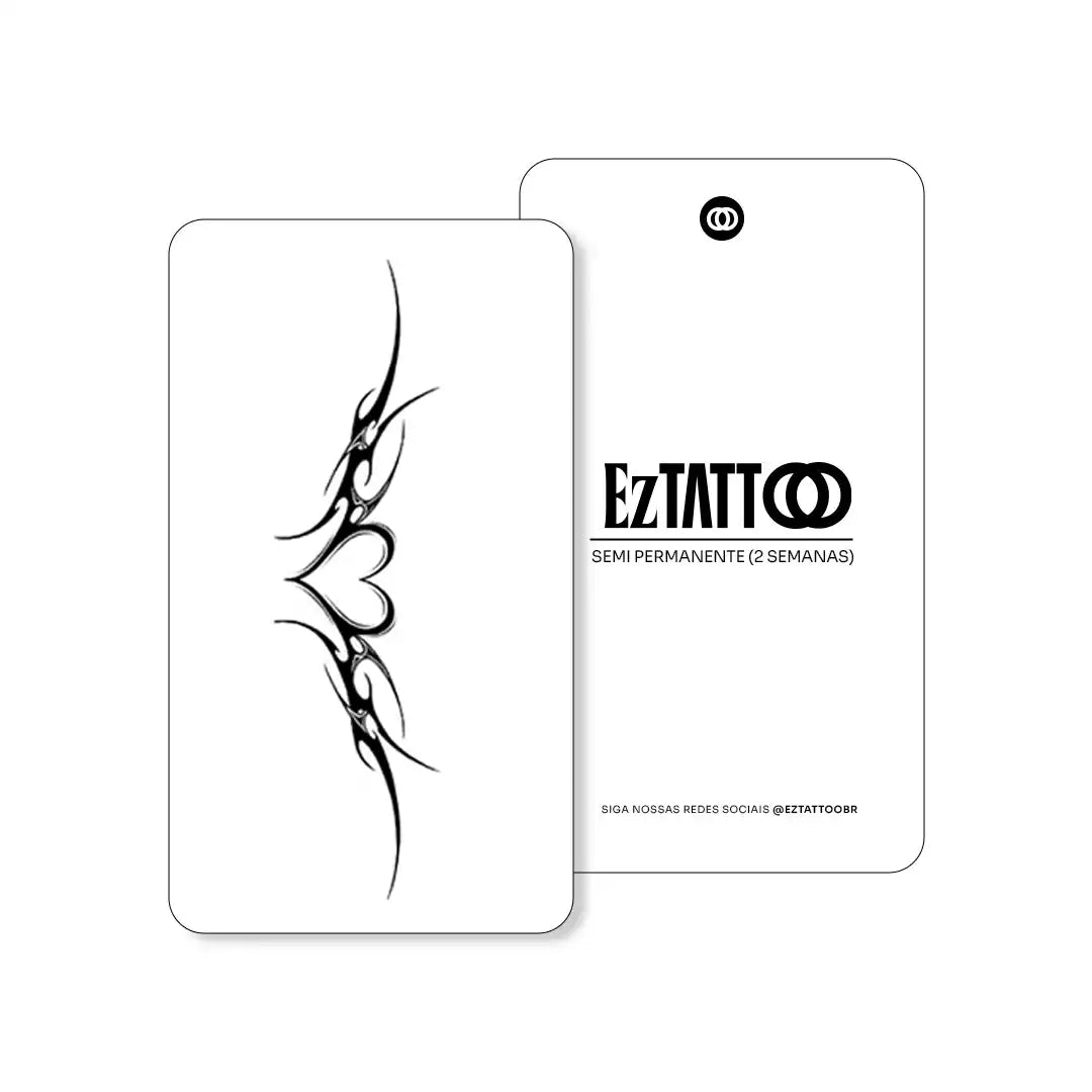 Coração Tribal do Infinito Tatuagem Temporária (Promocional)
