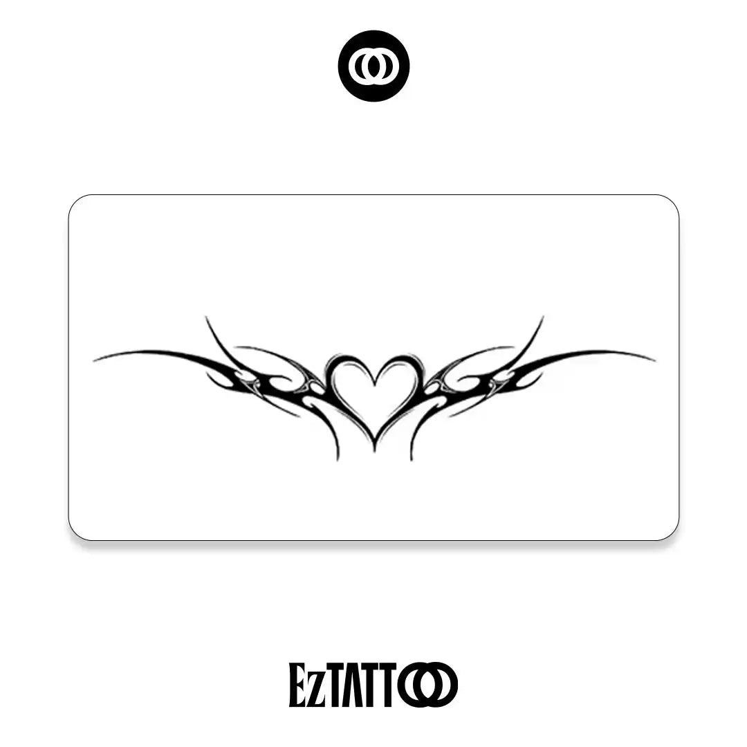 Coração Tribal do Infinito Tatuagem Temporária (Promocional)
