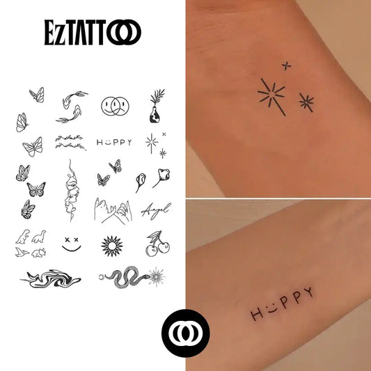 Minimalista e Simbólica Tatuagem Temporária