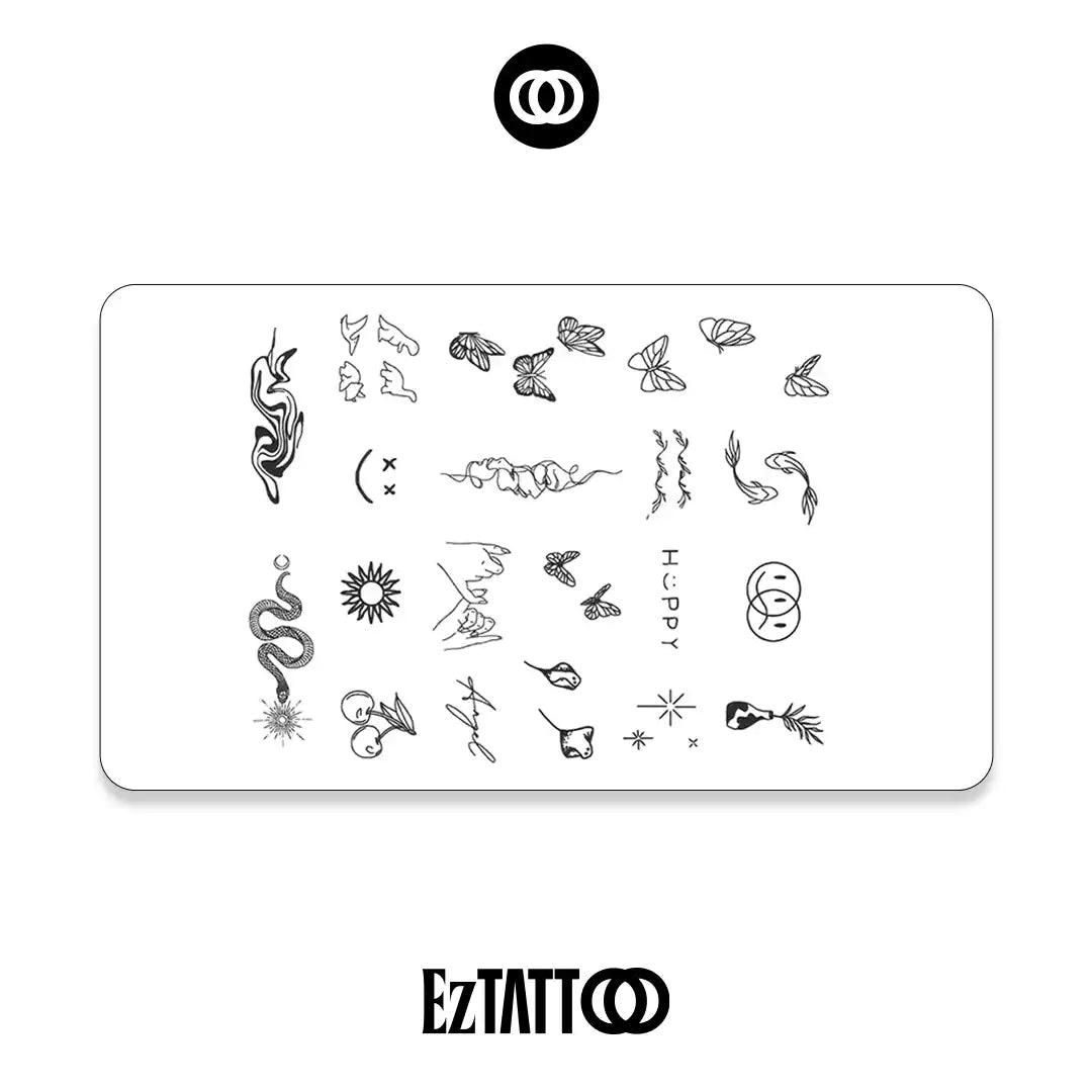 Minimalista e Simbólica Tatuagem Temporária