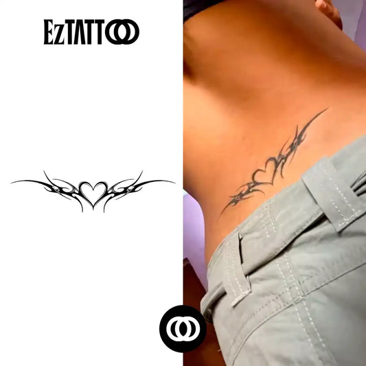 Coração Tribal do Infinito Tatuagem Temporária (Promocional)