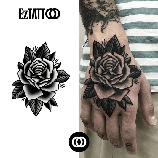 tatuagem-temporaria-rosas-eternas-e-relogio-romano